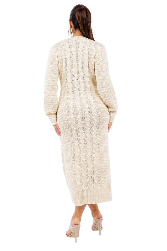 Long Sleeve Bodycon Maxi Sweater Dress