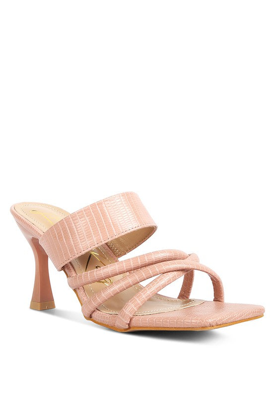 CHIRI Criss Cross Strap Spool Heel Sandals Rag Company