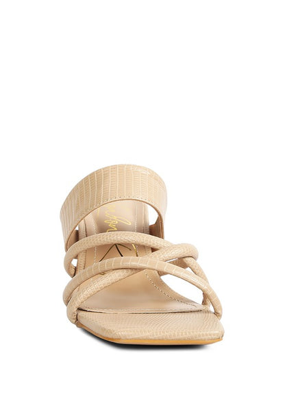 CHIRI Criss Cross Strap Spool Heel Sandals Rag Company