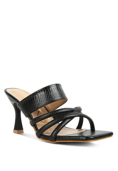 CHIRI Criss Cross Strap Spool Heel Sandals Rag Company