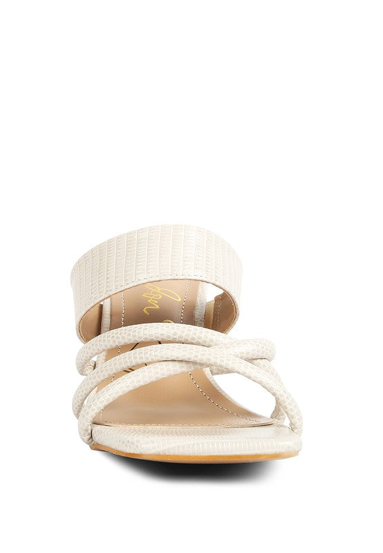 CHIRI Criss Cross Strap Spool Heel Sandals Rag Company