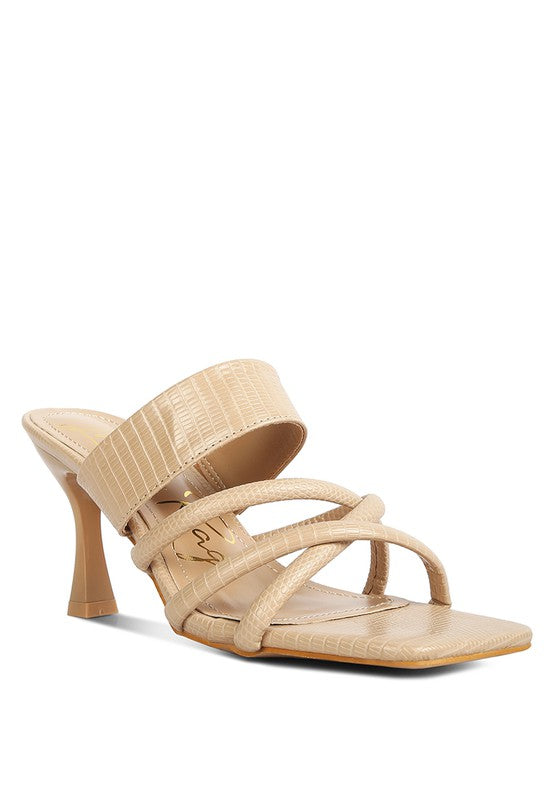 CHIRI Criss Cross Strap Spool Heel Sandals Rag Company