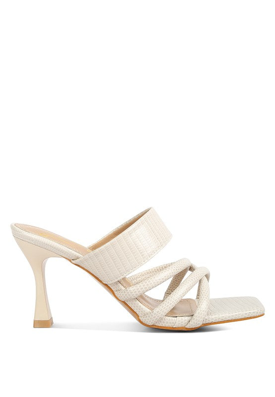 CHIRI Criss Cross Strap Spool Heel Sandals Rag Company