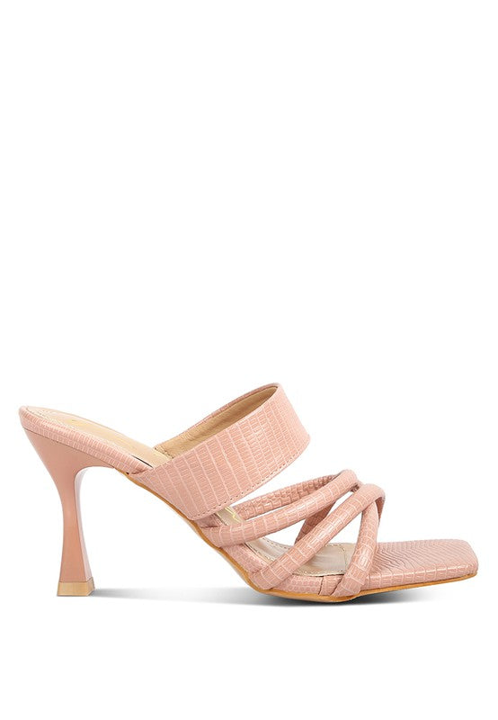 CHIRI Criss Cross Strap Spool Heel Sandals Rag Company