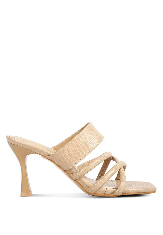 CHIRI Criss Cross Strap Spool Heel Sandals Rag Company