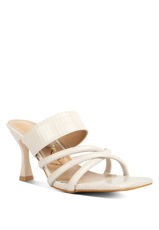 CHIRI Criss Cross Strap Spool Heel Sandals Rag Company