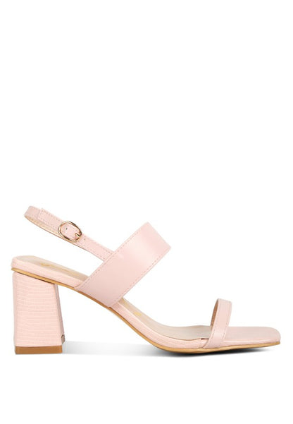 Elasticated Gussets Block Heel Sandals