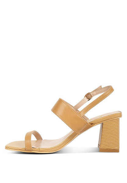 Elasticated Gussets Block Heel Sandals