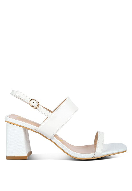 Elasticated Gussets Block Heel Sandals