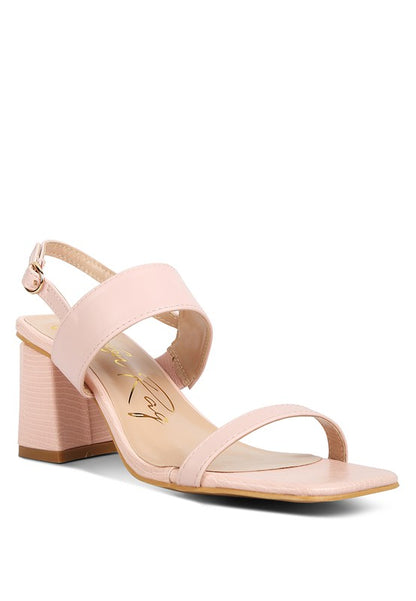 Elasticated Gussets Block Heel Sandals