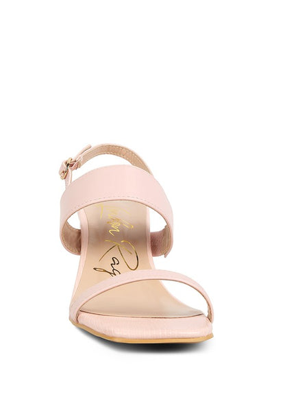 Elasticated Gussets Block Heel Sandals