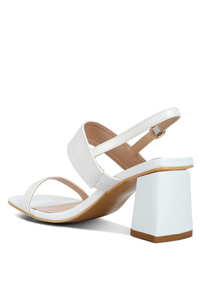 Elasticated Gussets Block Heel Sandals