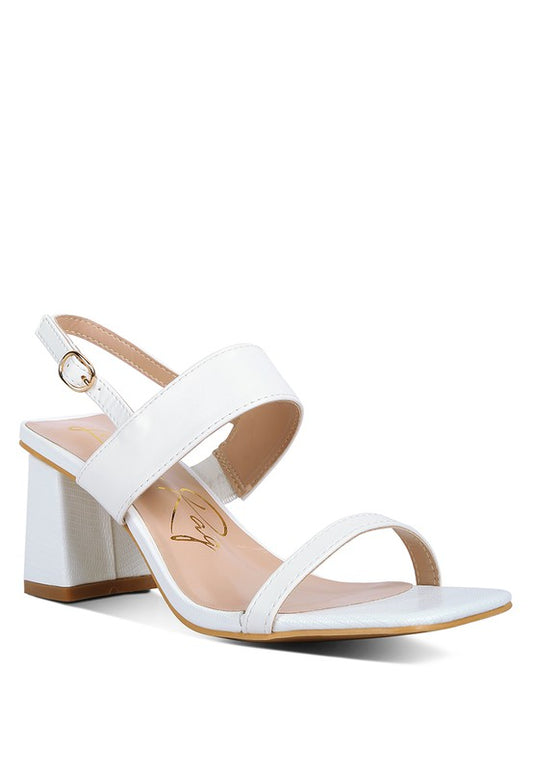 Elasticated Gussets Block Heel Sandals