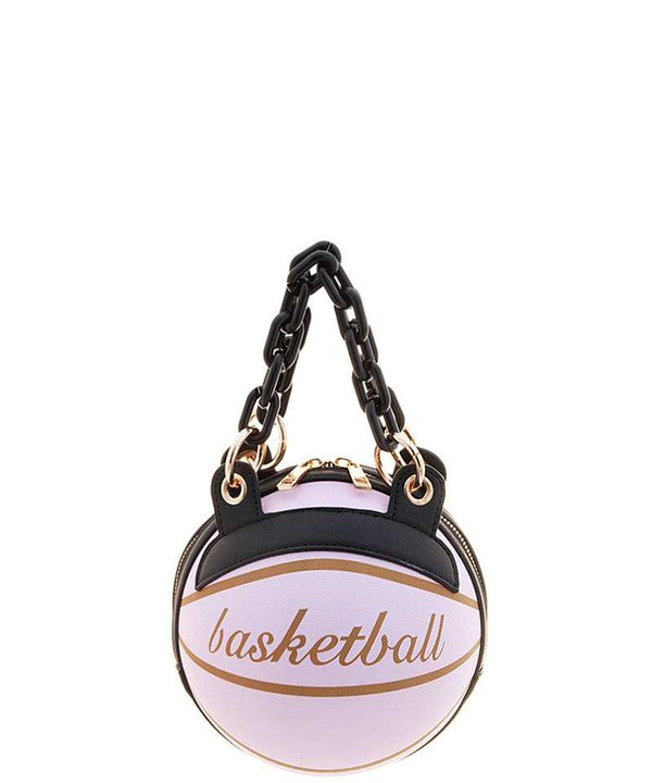 Basketball Round Link Handle Crossbody Bag