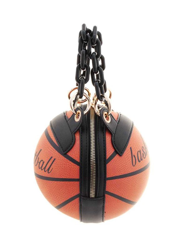 Basketball Round Link Handle Crossbody Bag