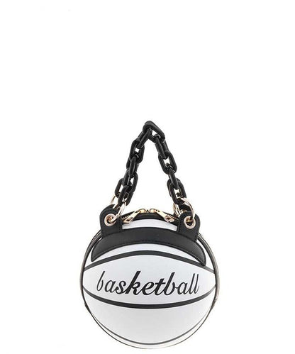 Basketball Round Link Handle Crossbody Bag