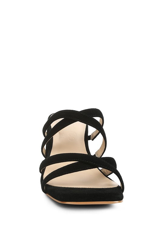 VALENTINA Strappy Casual Block Heel Sandals Rag Company