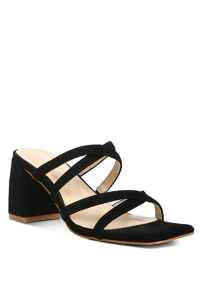 VALENTINA Strappy Casual Block Heel Sandals Rag Company