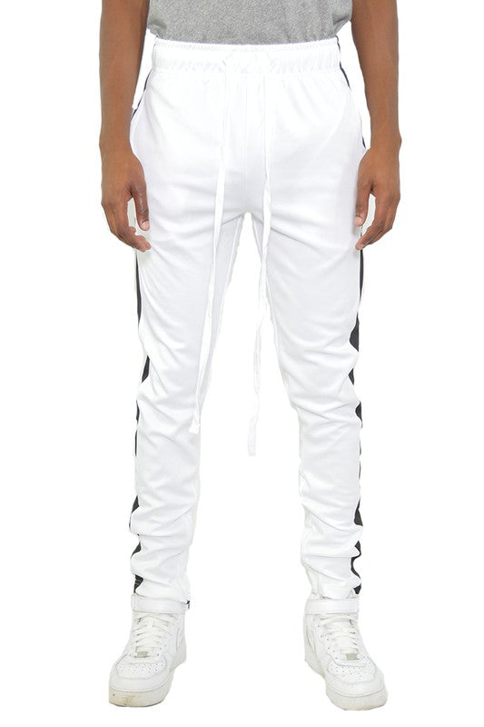 Men's Slim Fit Single Stripe Track Pant