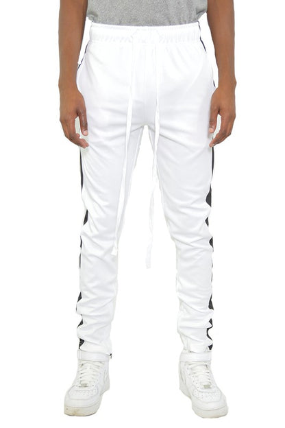 Men's Slim Fit Single Stripe Track Pant