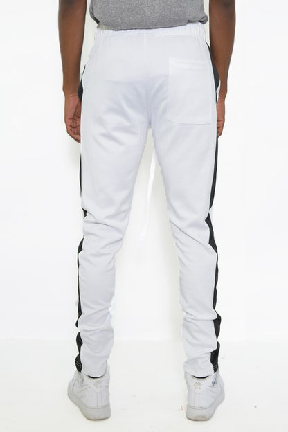 Men's Slim Fit Single Stripe Track Pant