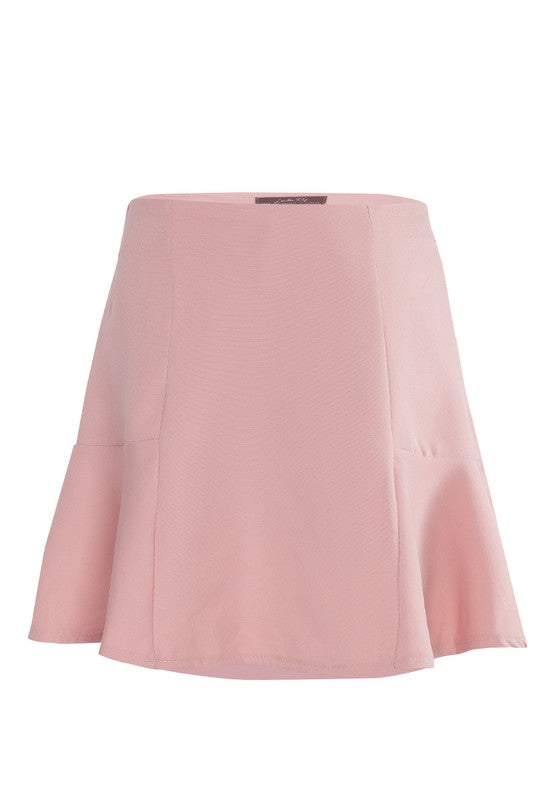 Panelled Flared Mini Skirt