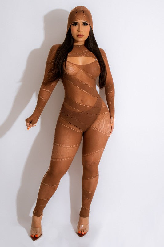 See Through Mesh Jumpsuit