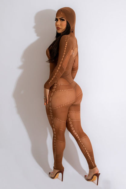 See Through Mesh Jumpsuit