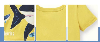 Kids Shark T-shirt - Yellow