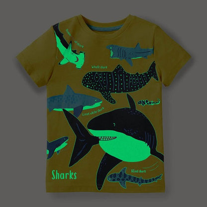 Kids Shark T-shirt - Yellow