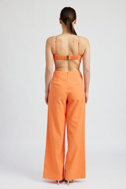 DOUBLE O RING CUT OUT JUMPSUIT