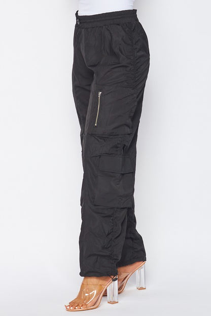 Ruched Parachute Pants