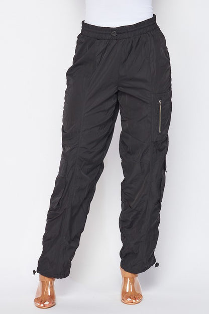 Ruched Parachute Pants