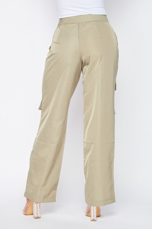 Utility Parachute Pants - Nude