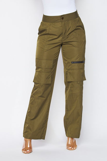 Utility Parachute Pants - Nude