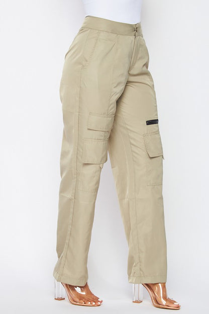 Utility Parachute Pants - Nude