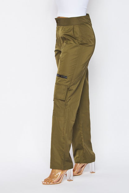 Utility Parachute Pants - Nude