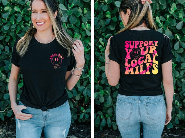 Milfs Happy Face Graphic Tee