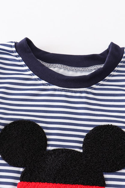 Boys Stripe Mouse Character Top