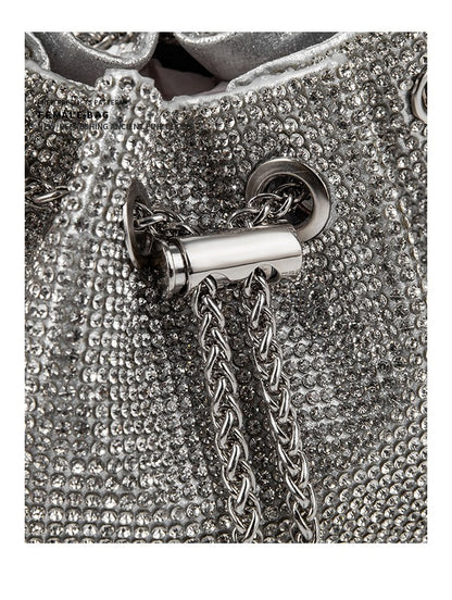 Chic Design Mini Bucket Bag diamond Sling Purse