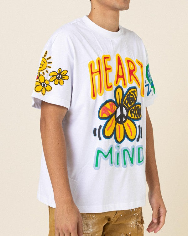 Men's Flower Puff Tee - White