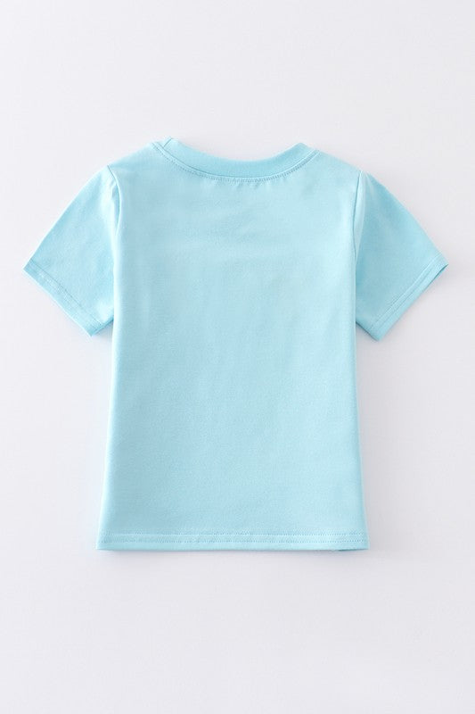 Boys French Knot Character Top - Blue