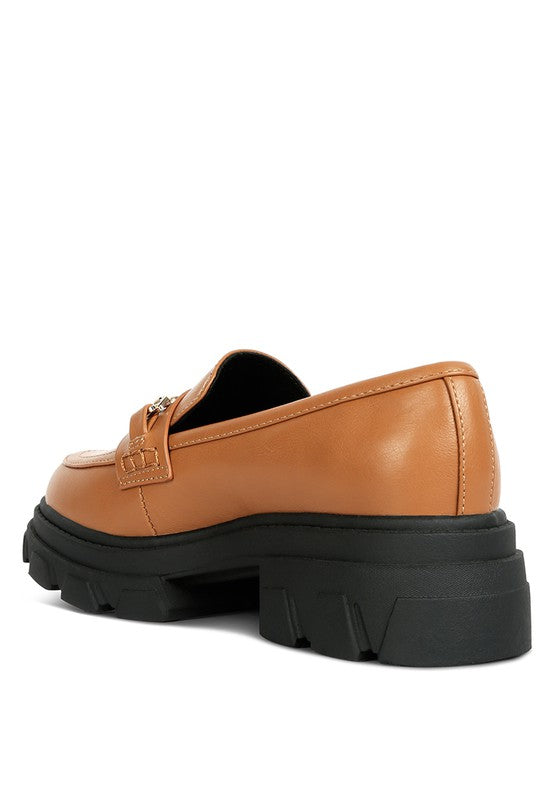 Oklyn Horsebit Emblesihed Chunky Platform Loafers