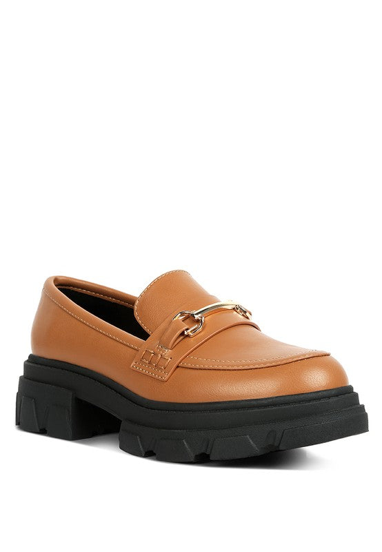 Oklyn Horsebit Emblesihed Chunky Platform Loafers