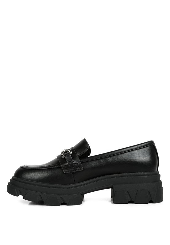 Oklyn Horsebit Emblesihed Chunky Platform Loafers