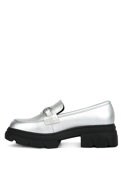 Darlina Metallic Platform Loafers