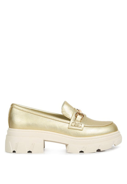 Darlina Metallic Platform Loafers