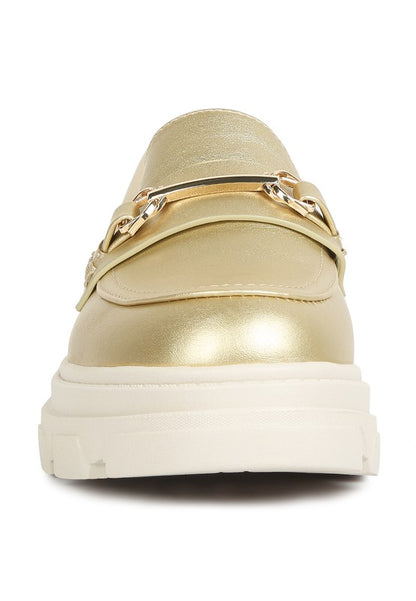 Darlina Metallic Platform Loafers