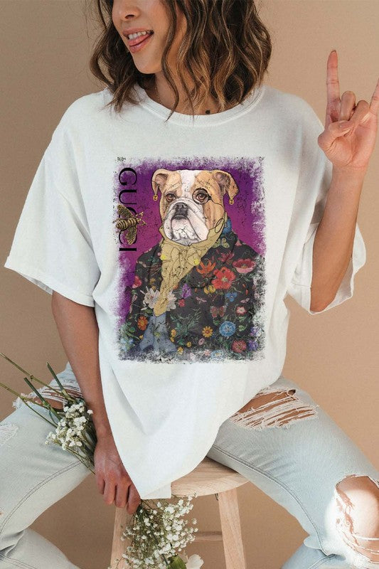 Doggy Floral Graphic Tee