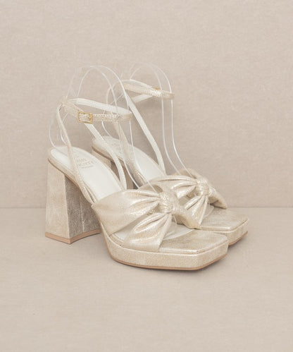 OASIS SOCIETY Zoey - Knotted Band Platform Heels